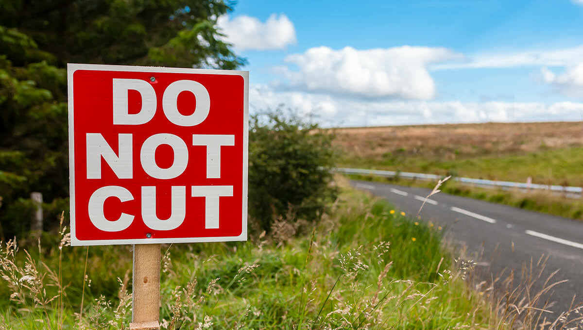 Do not cut sign on grass verges USRN and wildlife 1200x680