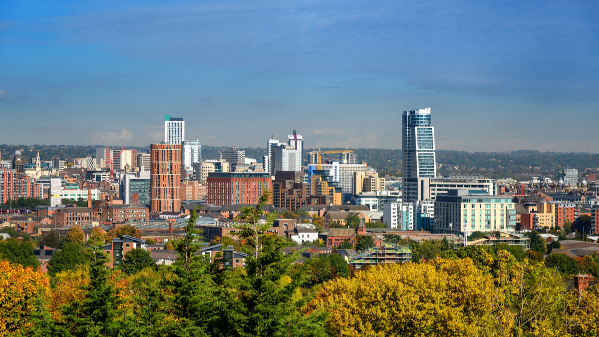 Leeds city skyline Yorkshire