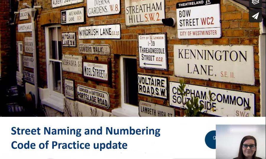 Street naming and numbering code of practice update - 2022 GeoPlace conference
