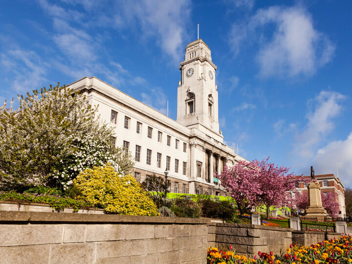 Barnsley Town Hall with gardens in bloom 720x540 UPRN 10022877298