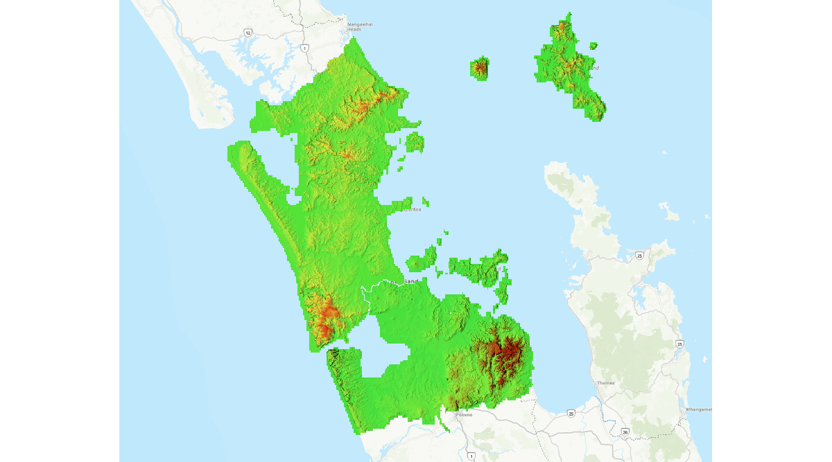 Auckland digital elevation model 2024-25