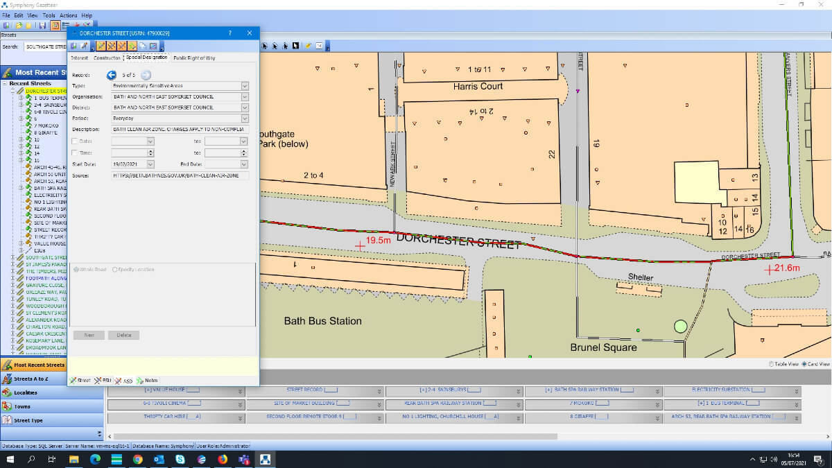 Bath and Northeast Somerset CleanairZone 1