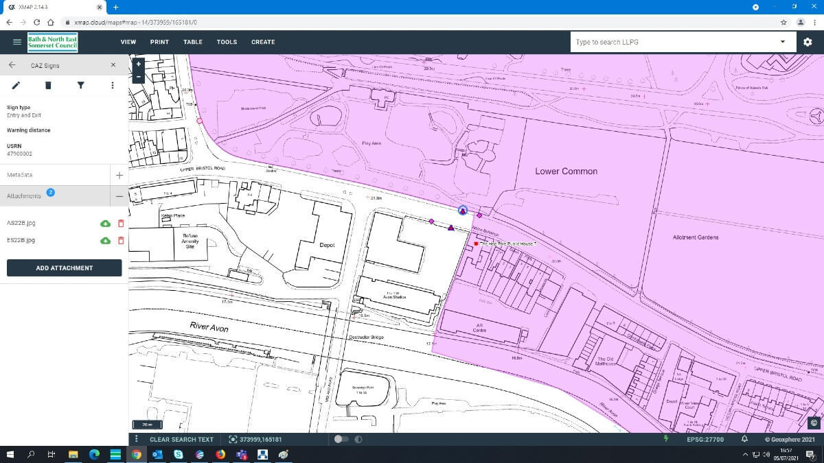 Bath and Northeast Somerset CleanairZone 2