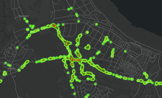 Tree density heat map