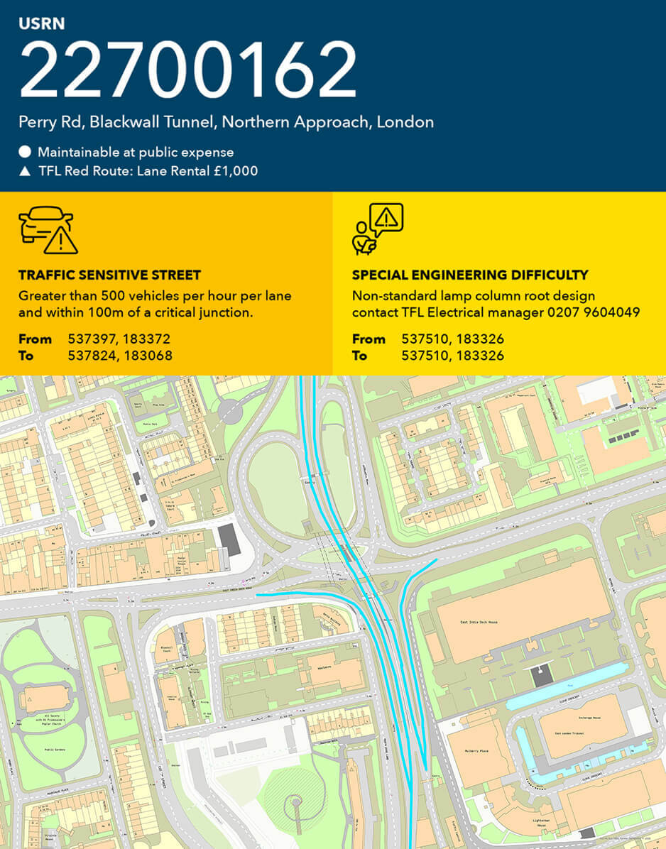 DataVia view of Blackwall Tunnel