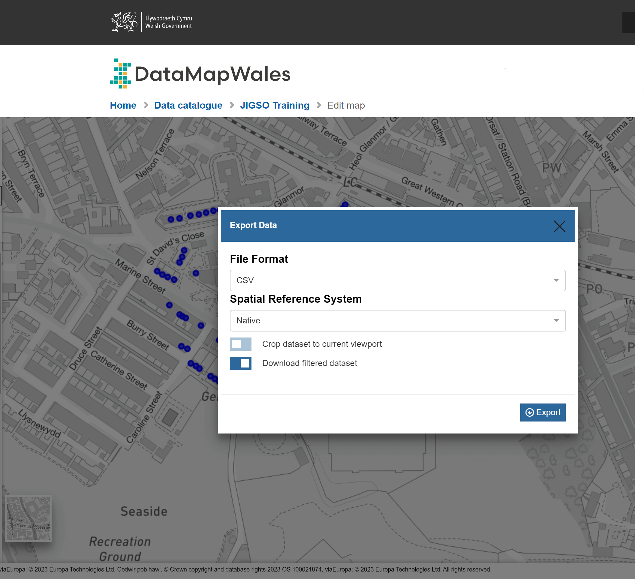 Filtered residential properties with polygon intersect