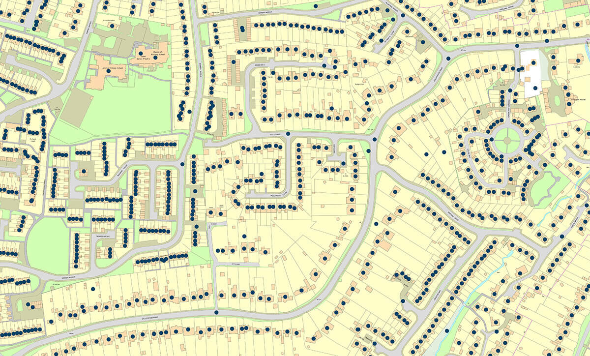 Representation of residential UPRNs