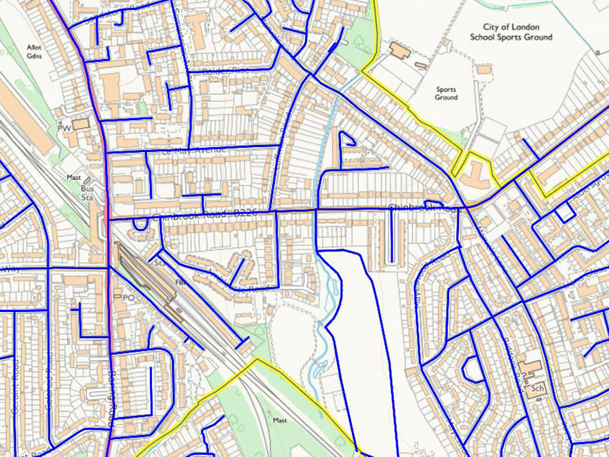 Find My Street map 853 x 640