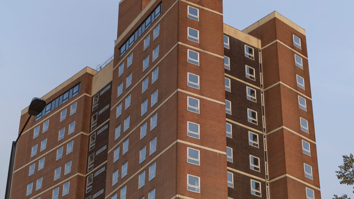 manchester student accommodation building located near oxford road.